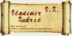 Vladimir Kukrić vizit kartica